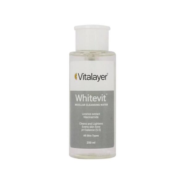 محلول پاک کننده آرایش ویتالیر مدل Whitevit حجم 250 میلی لیتر -