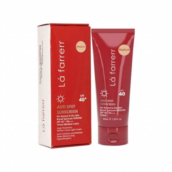 کرم ضد آفتاب و ضد لک SPF 40 لافارر مناسب پوست های خشک و معمولی حجم 40 میلی لیتر - متوسط -