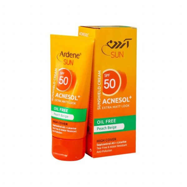کرم ضد آفتاب فاقد چربی آردن مدل Acnesol SPF50 وزن 50 گرم - بژ هلویی -