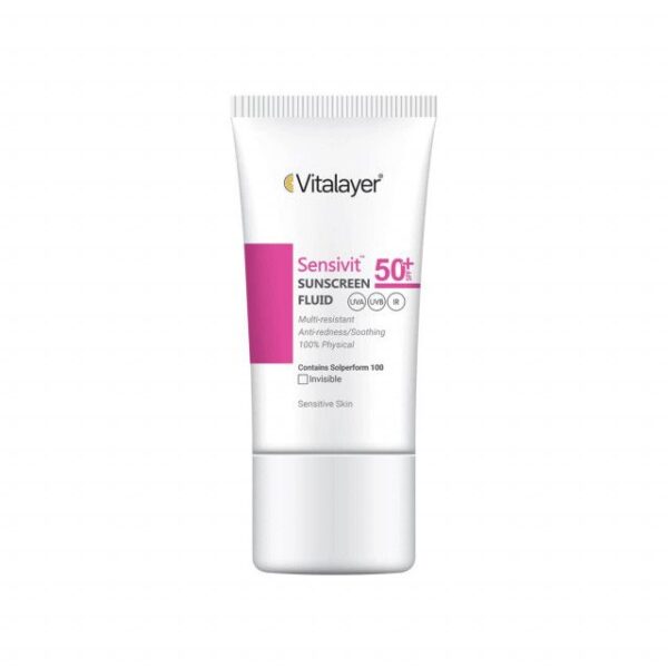 فلوئید ضد آفتاب SPF 50 ویتالیر مدل Sensitive حجم 50 میلی لیتر - بی رنگ -