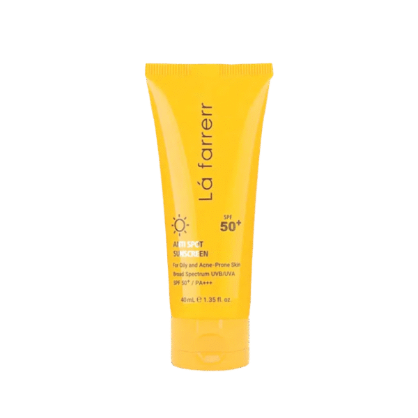 کرم ضد آفتاب و ضد لک فاقد چربی SPF50 لافارر مناسب پوست چرب و مستعد آکنه حجم 40 میلی لیتر - بی رنگ -