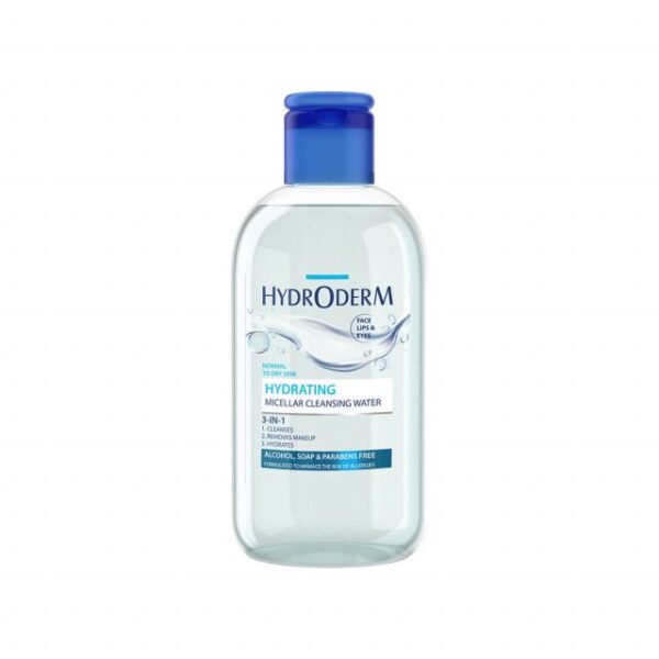 میسلار واتر 3 در 1 هیدرودرم مدل Hydrating مناسب پوست نرمال تا خشک حجم 250 میلی لیتر -