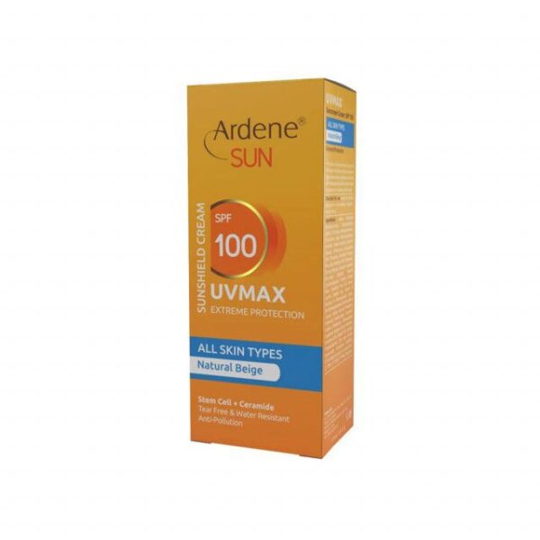کرم ضد آفتاب آردن UV MAX SPF 100 حجم 50 میلی لیتر - بژ طبیعی -