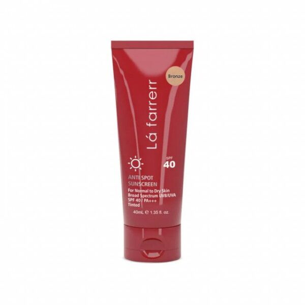 کرم ضد آفتاب و ضد لک SPF 40 لافارر مناسب پوست های خشک و معمولی حجم 40 میلی لیتر - برنز -