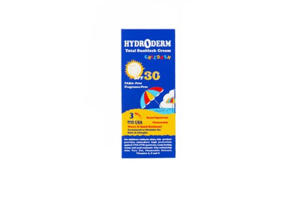 کرم ضد آفتاب کودکان هیدرودرم SPF 30 حجم 50 میلی لیتر -