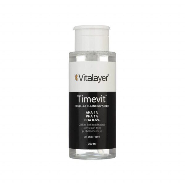 محلول پاک کننده آرایش ویتالیر مدل Timevit حجم 250 میلی لیتر -
