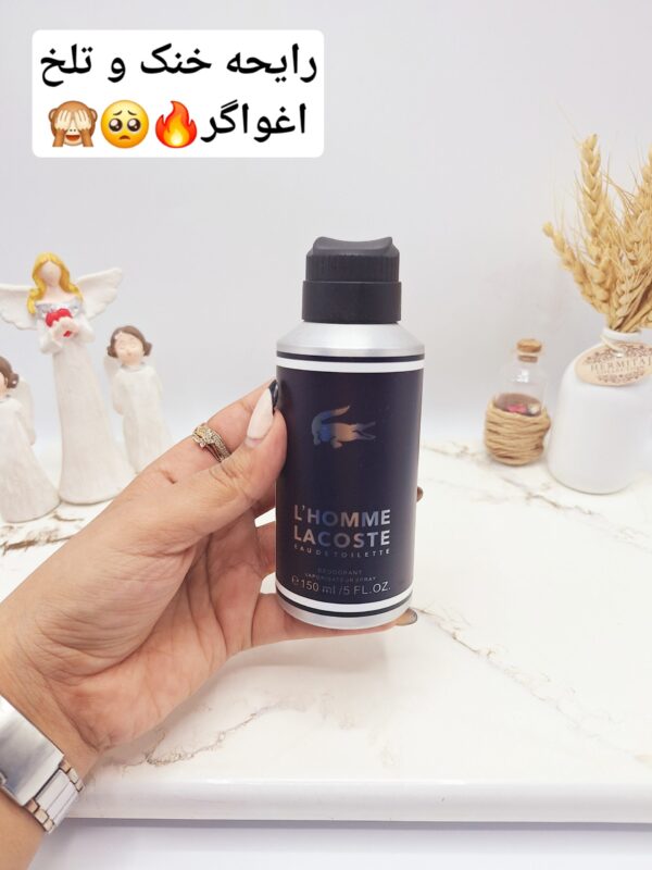 بادی اسپلش خوشبوو و ماندگار مدل L'HOMME LACOSTE (جلد مشکی) -